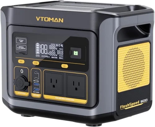 Vista 10 de VTOMAN FlashSpeed 300 Estación de energía portátil, batería LiFePO4 de 300 W 230 Wh con 3000 ciclos de vida, carga rápida PD USB-C de 100 W, 6