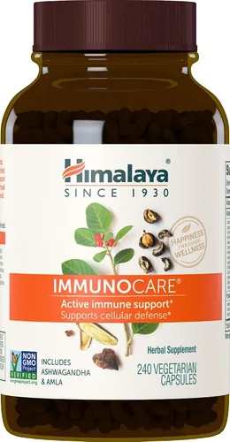 Vista 7 de Himalaya ImmunoCare - Suplemento de apoyo inmunológico a base de hierbas con Ashwagandha y Amla - Vegano, sin OMG, sin gluten, 840 mg, 120 cápsulas