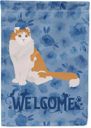 Vista 129 de Caroline's Treasures CK5005GF Bandera de bienvenida de gato abisinio para buzón, bandera decorativa para patio exterior, obras de arte de patio