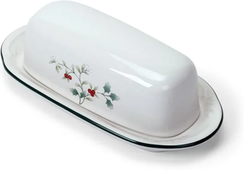 Vista 5 de Pfaltzgraff Winterberry Mantequillera con Tapa Juego de Vajilla, Surtido