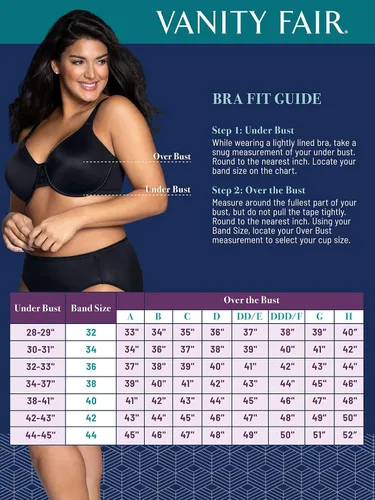 Vista 8 de Vanity Fair Women's Beauty Back Smoothing Minimizer Bra (36C-42H)