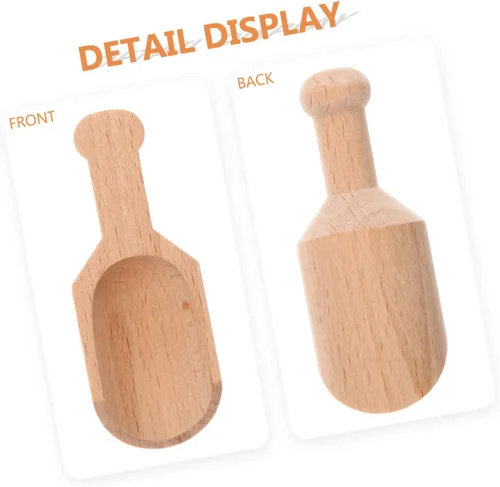 Vista 9 de KICHOUSE Cuchara de madera, 24 cucharas de té, cucharadita de té, cucharadita de café, cuchara de café de madera, mini cucharas de cocina, cucharas