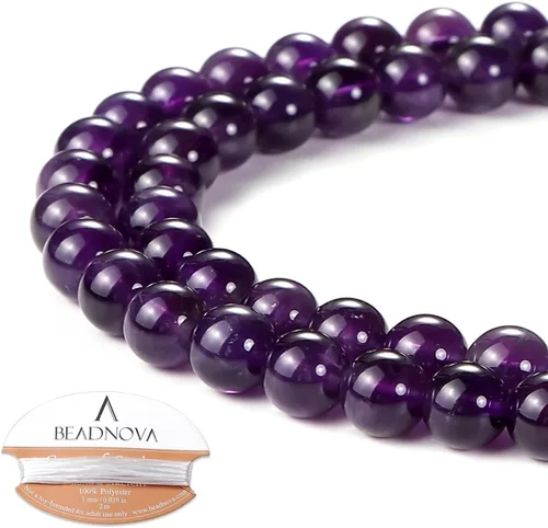 Vista 57 de Cuentas Beadnova redondas de ónix negro de 4 mm, sueltas, para hacer joyas (90-92 piezas)