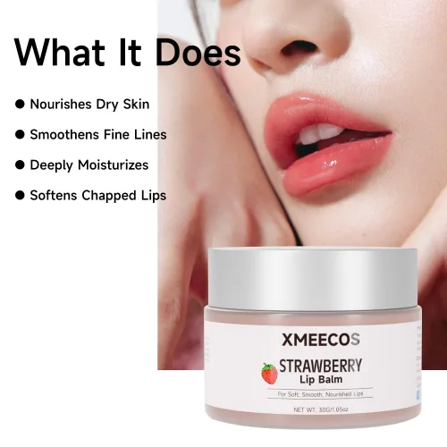Vista 3 de XMEECOS Bálsamo labial de cera de abeja con rosa y jazmín, kiwi, fresa, melocotón, extracto de cereza, apto para abejas, 100% natural para hombres