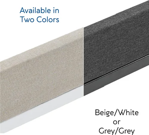 Vista 9 de Decoro Capri - Base de cama de metal blanco con base de colchón tapizada beige integrada, tamaño King