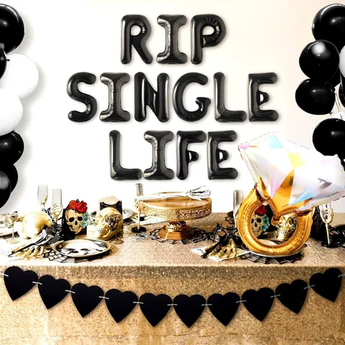 Vista 7 de LaVenty Rip Single Life - Decoración de despedida de soltera gótica, decoración de despedida de soltera