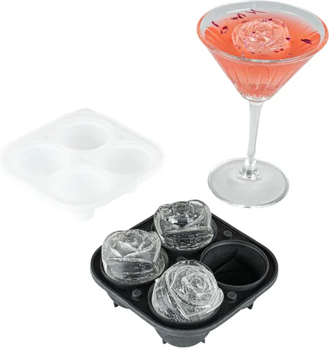 Vista 6 de Restaurantware Molde de hielo de silicona negra, 7.4 x 4.6 pulgadas
