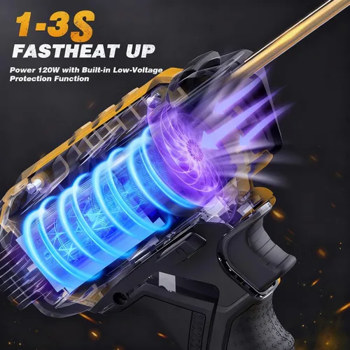 Vista 4 de Soldador de plástico inalámbrico para Dewalt 20V Max alimentado por batería, kit de soldadura de plástico con 400 grapadoras en caliente, pistola