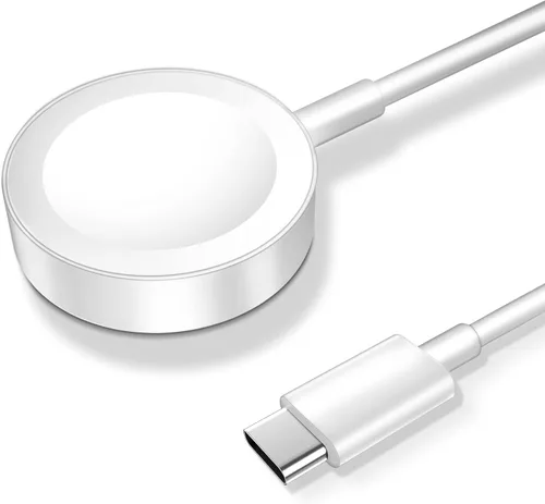 Vista 8 de Cable de carga magnético para cargador de Apple Watch, puerto USB C, cable de carga inalámbrico compatible con iWatch Series Negro