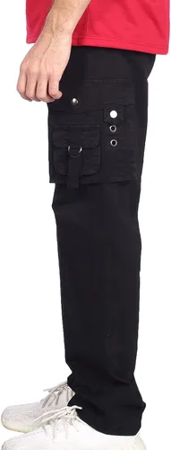 Vista 7 de Nothinchan Mens Lightweight Cargo Outdoor Relaxed Fit Cotton Casual Work Pants with Pocket