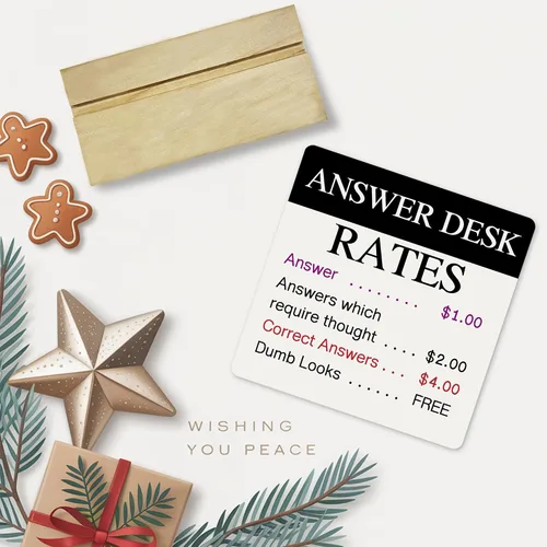 Vista 6 de Answer Desk Rates - Letrero decorativo para oficina, regalos de oficina para compañeros de trabajo, divertidos regalos de jefe