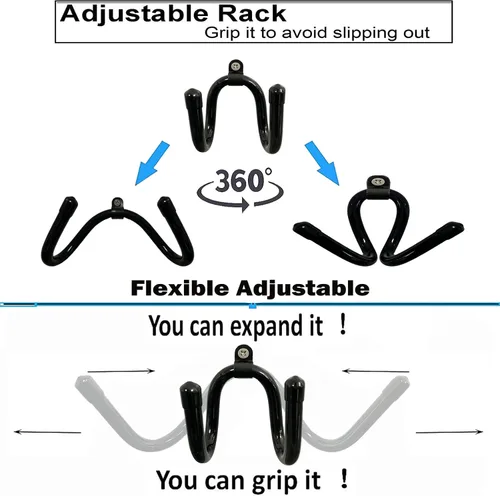 Vista 3 de Pmsanzay Paquete de 6 mini soportes universales ajustables para colocar en la pared, soporte de madera para varita mágica, fuerte y flexible, por lo