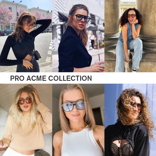Vista 2 de Pro Acme Gafas de sol polarizadas estilo aviador cuadradas retro para mujer y hombre de los años 70, estilo vintage, doble puente, protección UV400