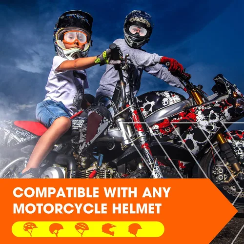 Vista 7 de MAMBAOUT Gafas de motocross para niños, gafas de carreras de motocicleta y todoterreno para niños y niñas