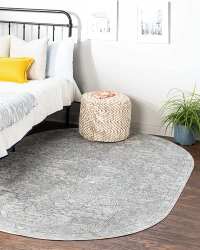 Vista 29 de Unique Loom Newport Collection - Alfombra de área con olmos (2' x 3' 11" gris/marfil)