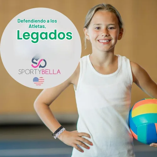 Vista 5 de SportyBella - Accesorios para el cabello de voleibol para niñas, elásticos