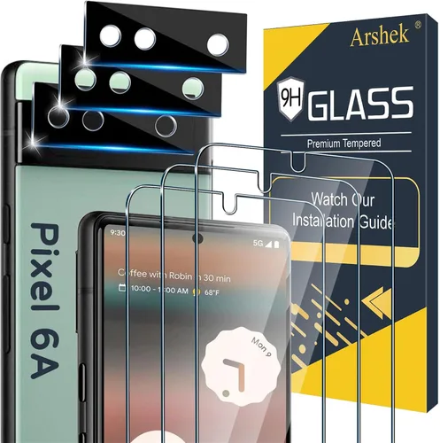 Vista 8 de [Paquete de 3+1] Protector de pantalla para Google Pixel 6 Pro, vidrio templado 9H, compatible con huellas dactilares ultrasónicas, curvado 3D