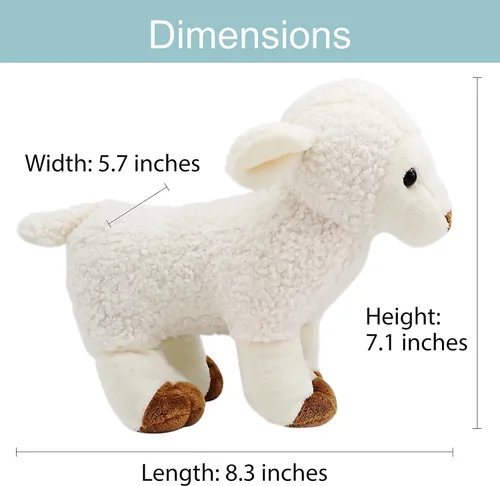 Vista 4 de My Little Lamb - Cordero cantante con Biblia de audio, historias y canciones (3+), animal de peluche musical para bebé, juguete cristiano para niños