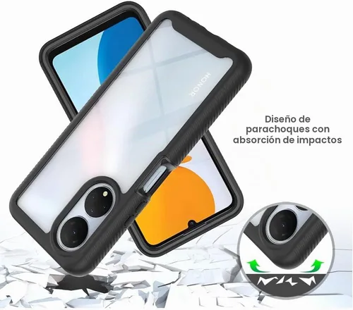 Vista 5 de Funda compatible con Honor X7, anticaídas y amortiguadora, compatible con Honor X7 4G CMA-LX1 CMA-LX2 CMA-LX3 Negro