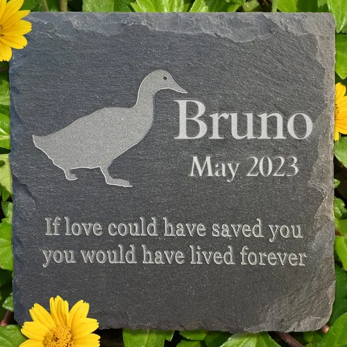 Vista 5 de Regalo de piedra conmemorativa para mascotas, lápida conmemorativa de jardín, marcador de tumba de toro, lápida de condolencia, regalo personalizado