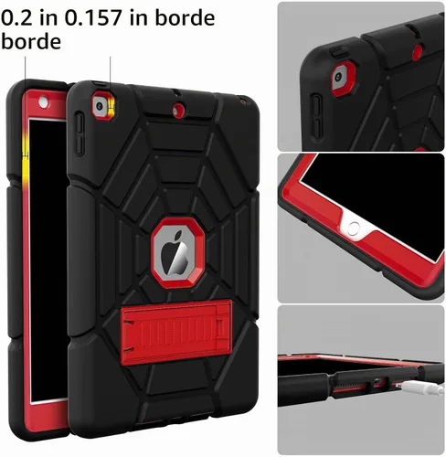 Vista 6 de Grifobes Fundas para iPad 6ª/5ª generación 2018/2017, para iPad Air 2 2014 9.7 pulgadas, resistente a prueba de golpes y resistente funda protectora
