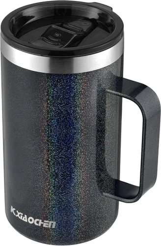 Vista 13 de KXIAOCHEN - Taza de café aislada de 20 onzas con tapa, taza de café de acero inoxidable, vaso de café de doble pared con aislamiento al vacío
