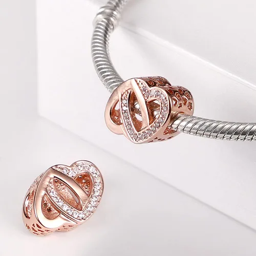 Vista 2 de Dije de cielo estrellado natural que se adapta a pulseras de plata de ley 925 con circonitas cúbicas para mujer, pulsera y collar, joyería