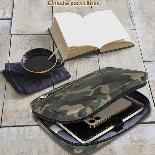 Vista 3 de Fundas de Libro Octsky para Biblia para Niños, Funda/Protectora/Porta Biblia para Niños con Bolsillo, Camo-1
