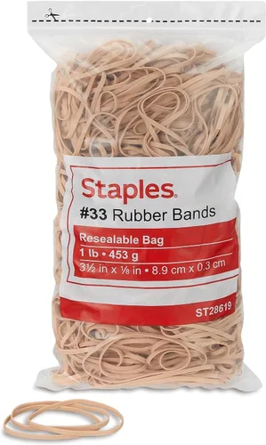 Vista 6 de Staples; Bandas de goma económicas, tamaño #16, 1 libra. 2 1/2 "x 1/16