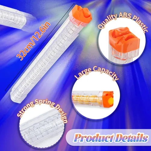 Vista 2 de BOROLA 4 clips de recarga de 12 rondas compatibles con NERF Rival