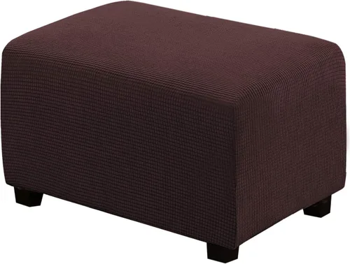 Vista 9 de H.VERSAILTEX Funda Deslizable para Otomana Rectangular Ajuste de Longitud 29"-34" Reposapiés Fundas Deslizables para Sofá Funda para Taburete