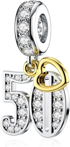 Vista 18 de JIAYIQI Collar de pulseras con dije de cumpleaños, plata de ley 925, cuentas para mujer