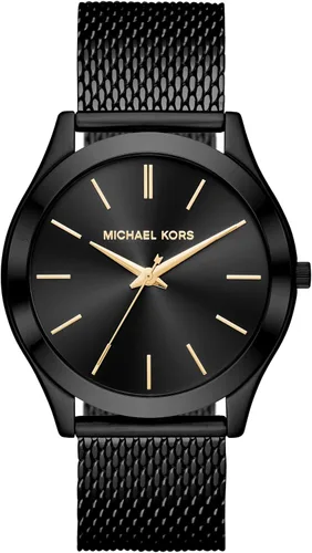 Vista 6 de Michael Kors Reloj de gran tamaño Slim Runway para hombre, reloj de acero inoxidable para hombres