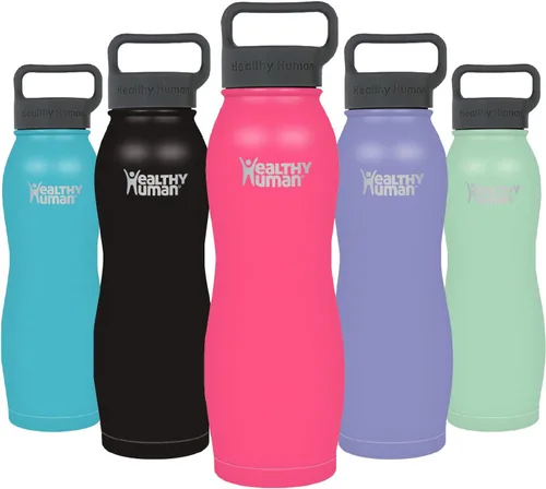 Vista 22 de Healthy Human Botella de Agua de Acero Inoxidable Termo de Agua con Doble Pared y Aislamiento al Vacío para Adultos Botellas de Viaje Ecológicas