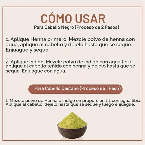 Vista 2 de SAMYAM Combo de polvo puro de henna e índigo, paquete de 1.1 libras (17.64 oz) cada uno, color natural para el cabello, henna rajastán triple