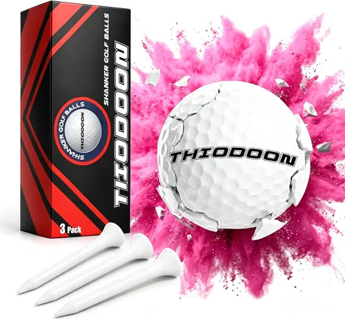 Vista 9 de THIODOON 3 Pack Exploding Balls for Golf Party Gender Reveal Prank Funny Joke for Golfers - 3 Piece Set (3 White/Blue & Pink & White)