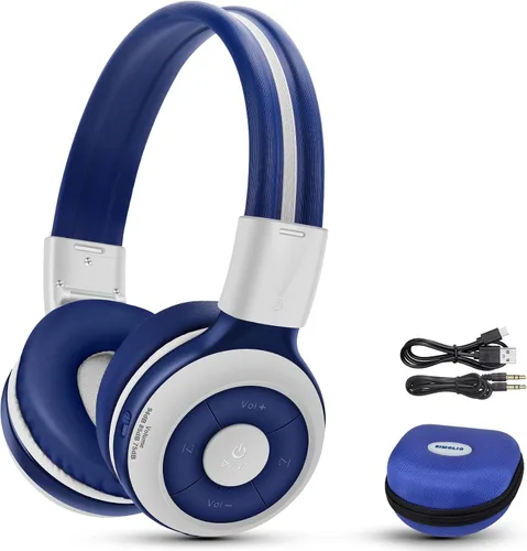 Vista 10 de SIMOLIO Auriculares inalámbricos para niñas, Bluetooth plegables para niños, con micrófono y volumen limitado, auriculares estéreo sobre la oreja