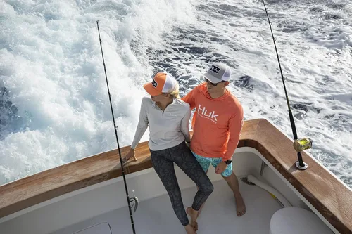 Vista 4 de HUK Pursuit - Sudadera con capucha de manga larga ventilada para hombre, camisa de pesca con capucha