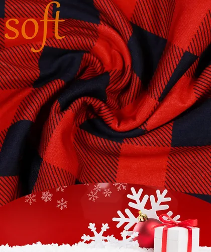 Vista 4 de Boboking Pijamas de Navidad para parejas, ropa de dormir suave de 2 piezas para mujeres y hombres