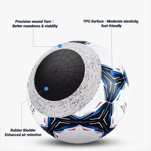 Vista 2 de KELME Balón de fútbol con bomba, tamaño 4,5 superficie de TPU adecuada para entrenamiento interior al aire libre, pelotas de fútbol con bolsa, idea