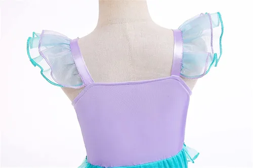 Vista 7 de Disfraz de sirena para niñas 2023, vestido de fiesta de princesa sirena