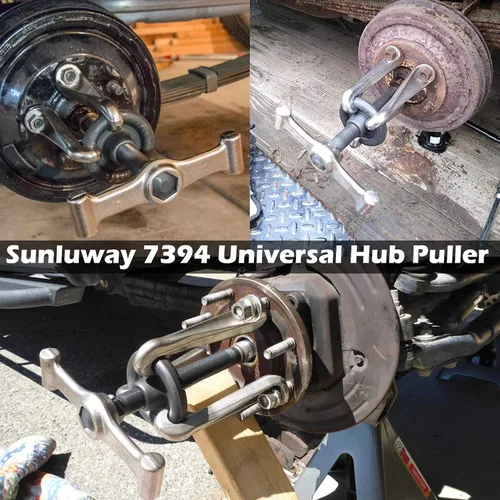 Vista 8 de Sunluway 7394 tirador de buje universal, extractor de tambor de freno, herramienta de extracción de cubo de rueda resistente