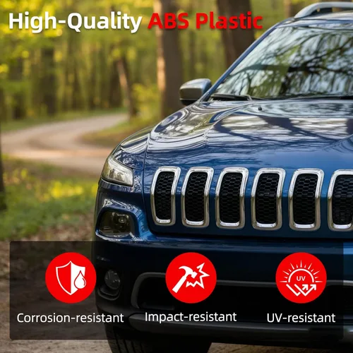 Vista 4 de Inserto de malla para Jeep Cherokee 2014-2018 cromado