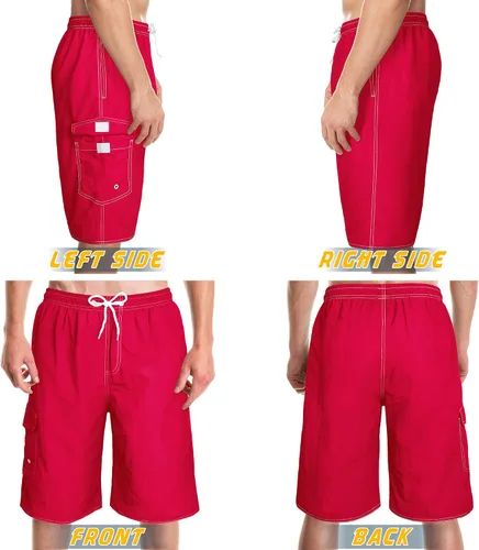Vista 2 de Trajes de baño para hombre Bañadores de natación de secado rápido Shorts de natación con forro de malla Trajes de baño divertidos