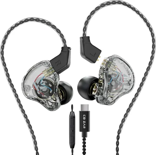 Vista 10 de YINYOO KBEAR KS1 Auriculares USB C con Sonido Cristalino, Auriculares Tipo C con Micrófono y Control de Volumen para iPhone 16/17