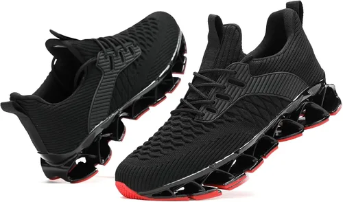 Vista 5 de Zapatos deportivos para hombre sin cordones para correr, caminar, tenis con cuchilla, informales, cómodos, antideslizantes, para el trabajo