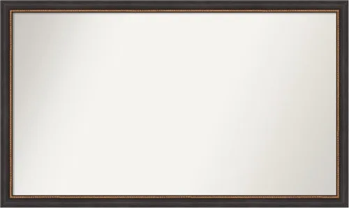 Vista 11 de Amanti Art Espejo de baño negro para sobre el fregadero, 23 x 23 pulgadas, espejo cuadrado negro Ashton, marco de madera tradicional mediano, se