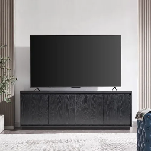 Vista 2 de Henn&Hart Soporte de TV de 68 pulgadas para televisores de hasta 75 Negro (Natural Black)
