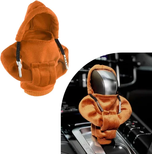 Vista 7 de Ziciner Funda para palanca de cambios de coche, diseño de suéter a la moda, protector de cambios suave universal, accesorios de decoración