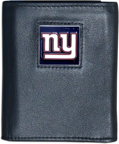 Vista 2 de Siskiyou NFL New York Giants - Cartera de cuero con tres pliegues, color negro